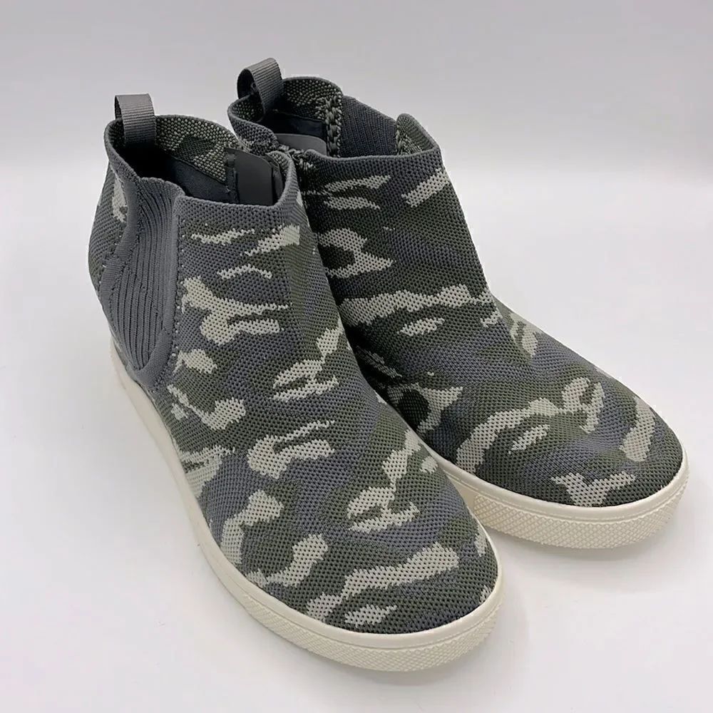 Torrid camo stretch knit sneaker wedge shoe